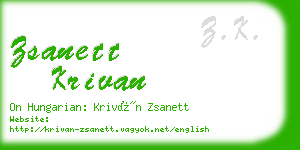 zsanett krivan business card